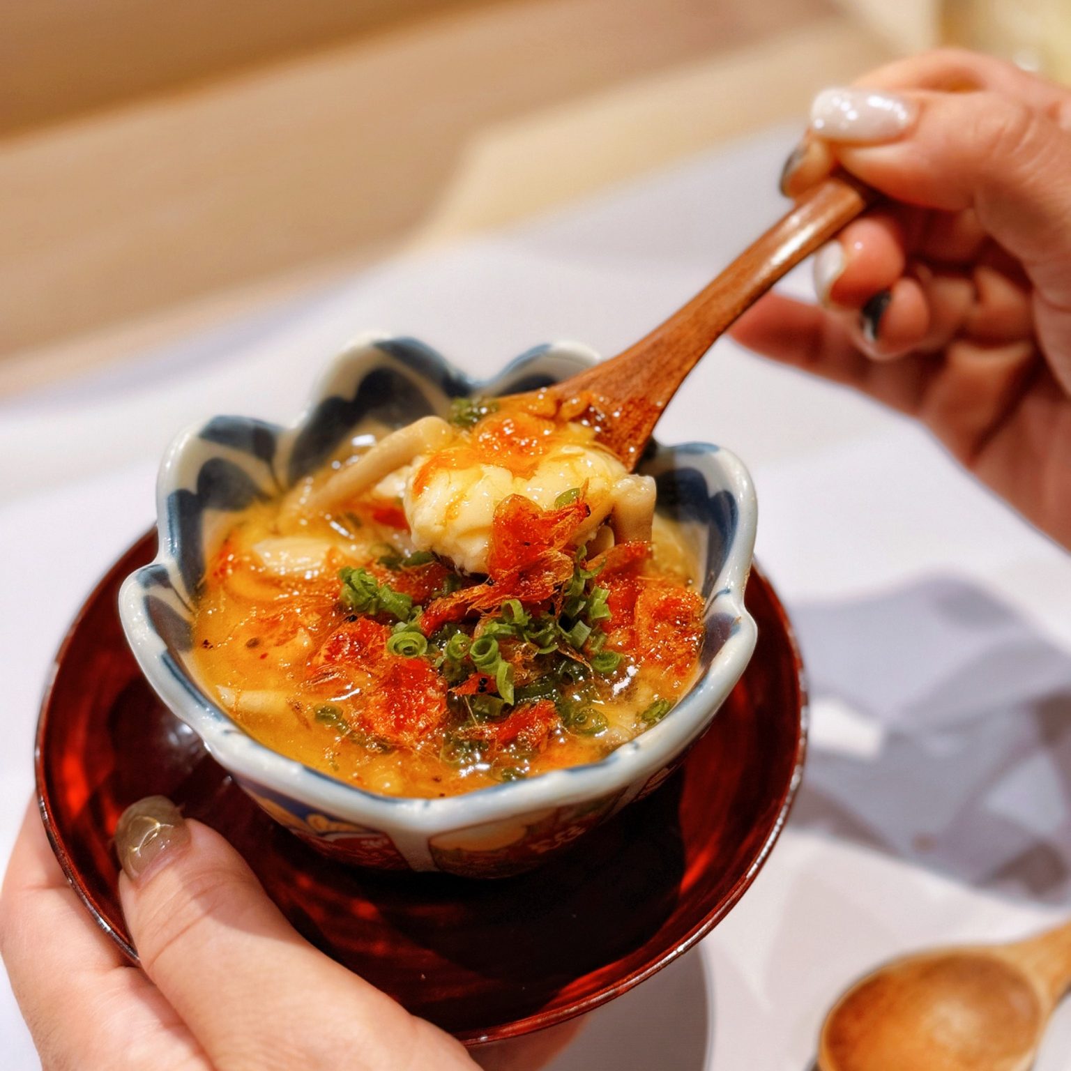 chawanmusi with Sakuraebi. Shunsui.