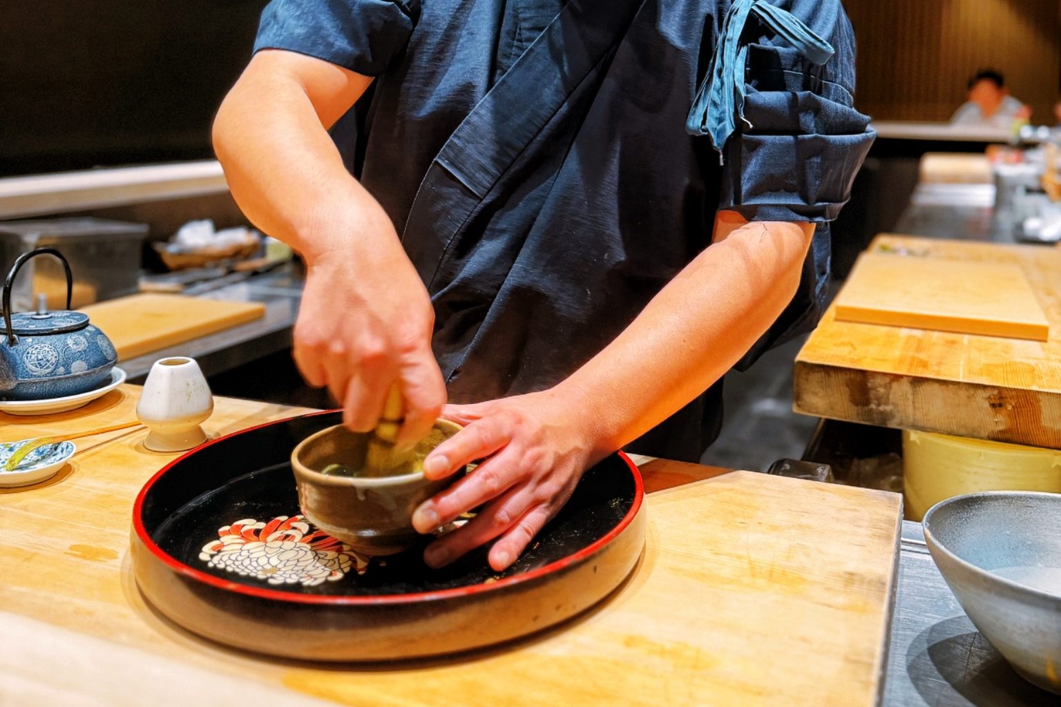 Shunsui Restaurant - Chef whisking matcha